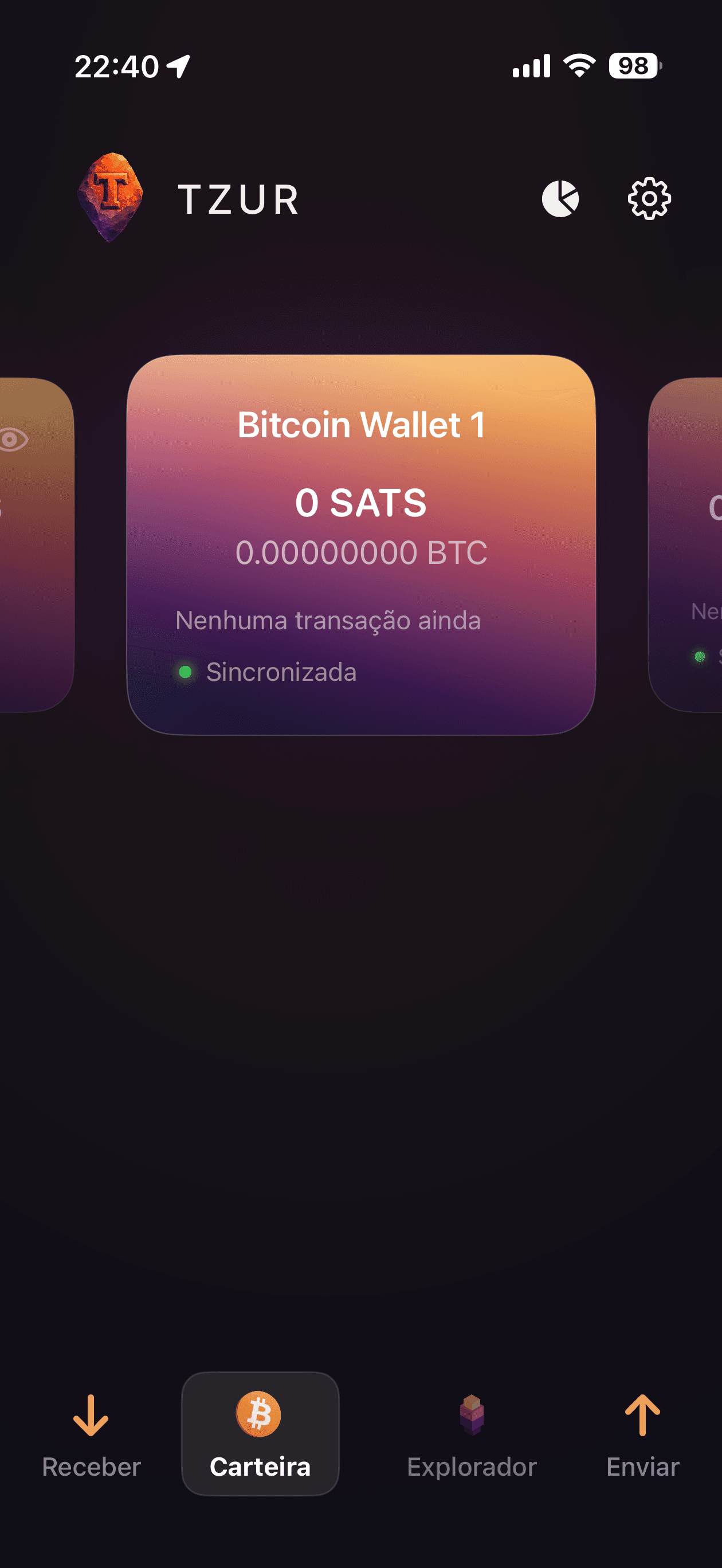 Panel de la Billetera