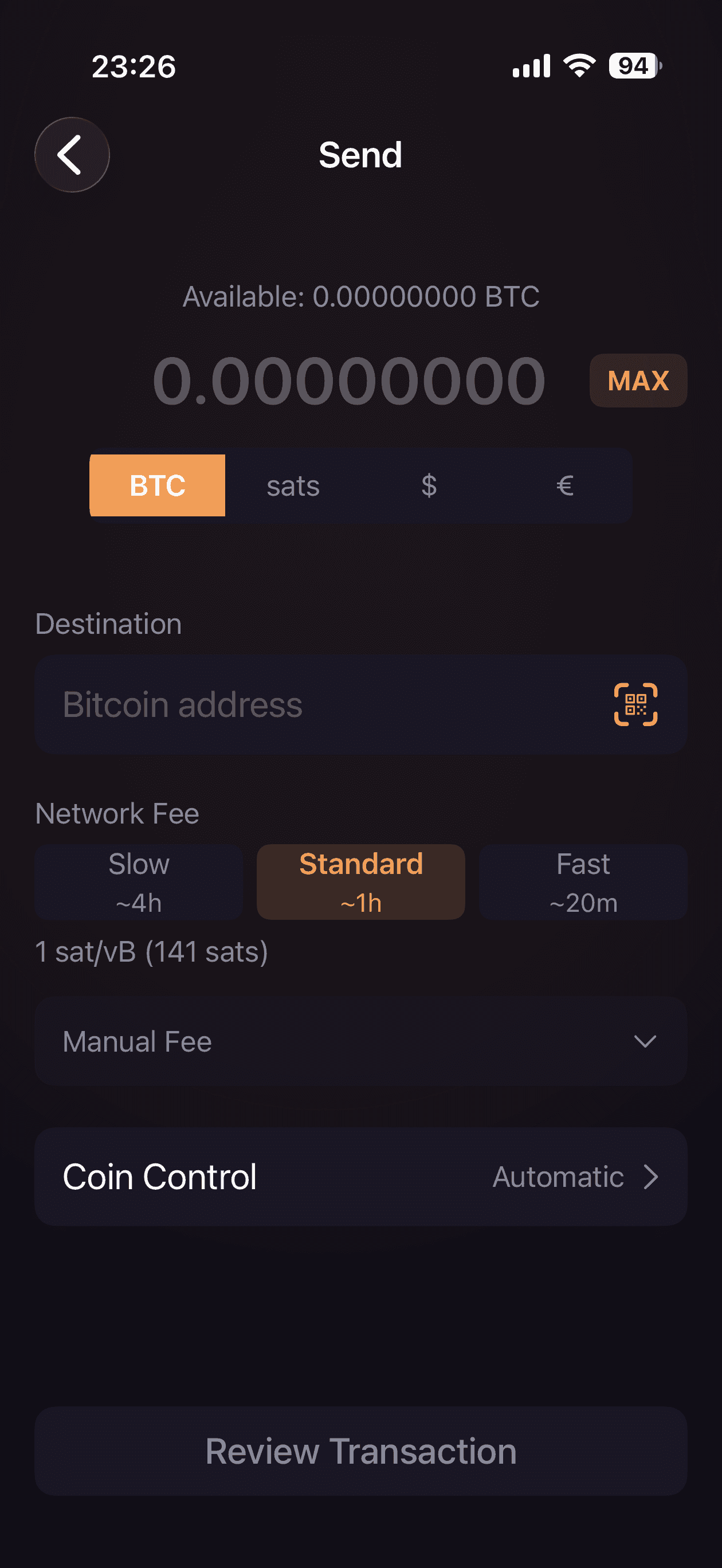 Invia Bitcoin