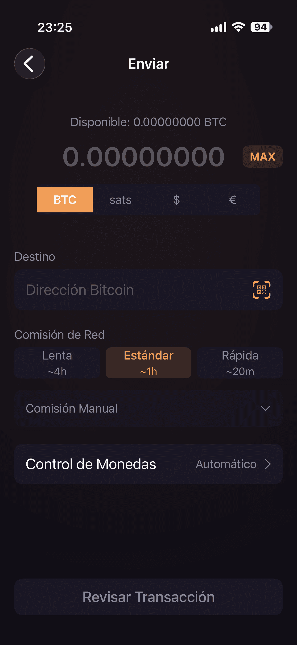 Enviar Bitcoin