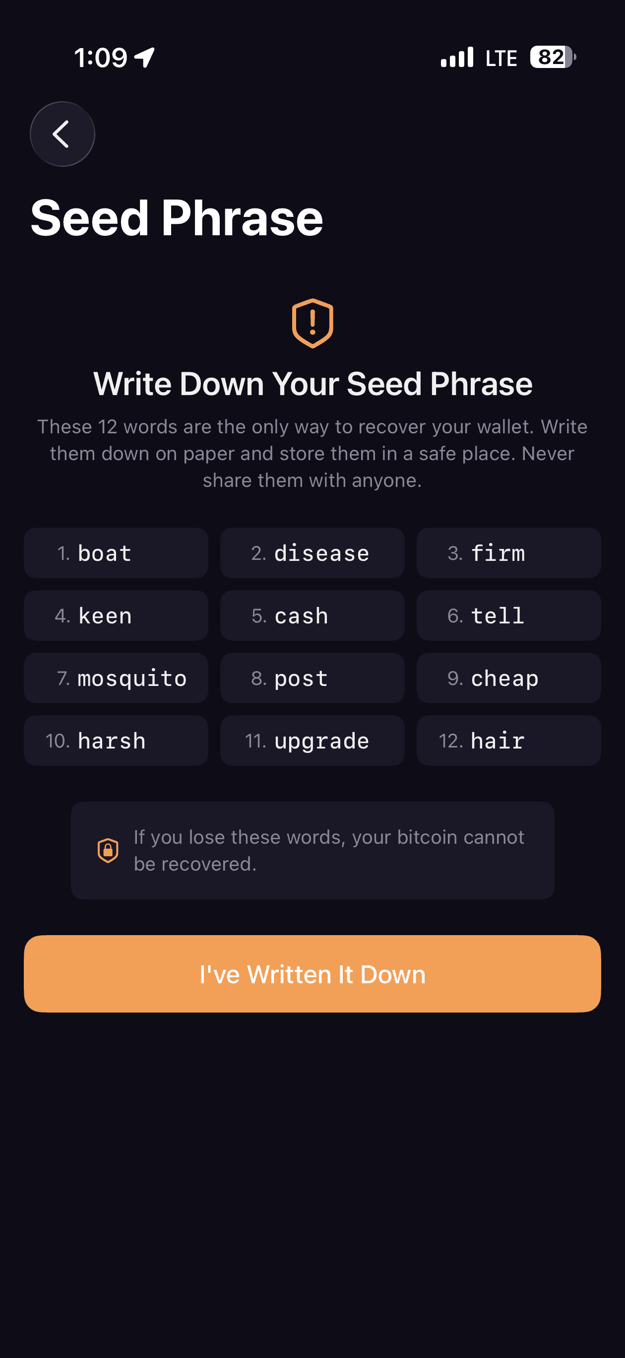 Seed phrase in your language